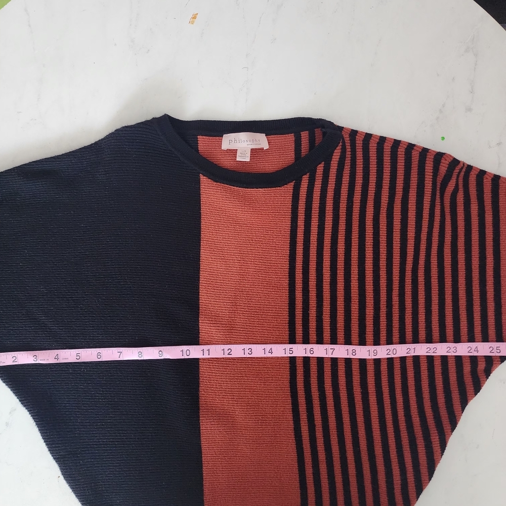 Philosophy Black and Brown Crew Neck Sweater with Modern Design - Picture 9 of 12